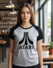 Camiseta Babylook Atari Games
