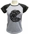 Camiseta Babylook Pac Man Controles Consoles