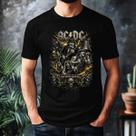 Camiseta Banda Acdc Estampa Prateada 100% Algodao Modelo 15 Camiseta Banda Acdc Estampa Prateada 100% Algodao Modelo 15