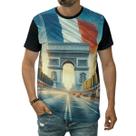 Camiseta Bandeira Da França Monumento País Europa Paisagem