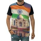 Camiseta Bandeira Da Índia País Monumento Taj Mahal Nação