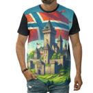 Camiseta Bandeira Da Noruega Natureza Castelo Gelo Frio