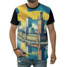 Camiseta Bandeira Da Suécia País Estocolmo Capital Nação Camiseta Bandeira Da Suécia País Estocolmo Capital Nação