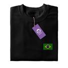 Camiseta Bandeira do Brasil 100% Algodão com Estampa DTF