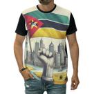 Camiseta Bandeira Moçambique País África Nação Paisagem