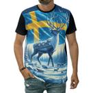 Camiseta Bandeira Suécia País Europa Nação Escandinava Camiseta Bandeira Suécia País Europa Nação Escandinava