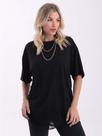 Camiseta Barra Assimétrica Com Renda Revanche Ct.Fem.00072