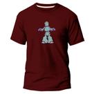 Camiseta Basica Algodão Premium Estampa Digital Robô Roxo