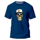 Camiseta Básica Algodão Premium Estampa Digital Skull Raper