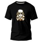 Camiseta Básica Algodão Premium Estampa Digital Skull Red