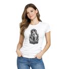 Camiseta Básica Baby look 100% Algodão Católica Estampa Santa Rita de Cássia EI-2634