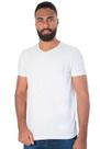 Camiseta Básica Cotton Blend Gola V Branca