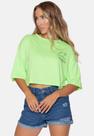 Camiseta Básica Cropped de Algodão
