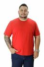 Camiseta Básica Gola Redonda Lisa Plus Size Vermelha