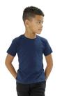 Camiseta Básica Infantil Gola Redonda Lisa Marinho