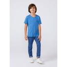 Camiseta Básica Infantil Menino Flamê Em Decote V Hering Kids