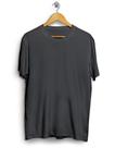 Camiseta Básica Lavada 100% Algodão Cinza Chumbo Regular Camiseta Básica Lavada 100% Algodão Cinza Chumbo Regular