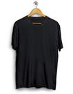 Camiseta Básica Lavada 100% Algodão Preta Regular