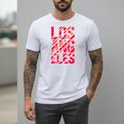 Camiseta Básica Masculina Los Angeles California Estampa Personalizada Algodão Slim Camisa Urbana Manga Curta Streetwear Geométrica Casual Camiseta Básica Masculina Los Angeles California Estampa Personalizada Algodão Slim Camisa Urbana Manga Curta Streetwear Geométrica Casual