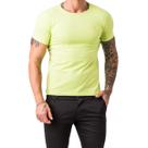 Camiseta Básica Masculina Verde Neon Slim Fit Zune