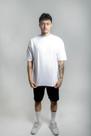 Camiseta Básica Oversized Branca Sem Costura Lateral Streetwear Fio 20