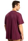 Camiseta Básica Oversized Vinho Sem Costura Lateral Streetwear Fio 20