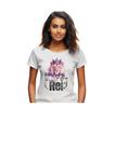 Camiseta Básica Plus Size Feminina Religiosa Leão Sou Filha do Rei Tecido 100% Poliéster