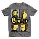 Camiseta Beatles Simpsons Mescla Chumbo Camiseta Beatles Simpsons Mescla Chumbo