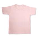 Camiseta Bebe Manga Curta P M G Rosa 100 Algodão dia a dia Uniforme Escolar Passeio Verão Parques Bebe Confortável Infantil Dupla costura