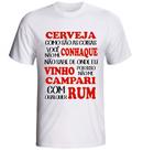 Camiseta Bebidas em verso modelo branca fornecedor M&M Presentes Personalizados