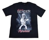 Camiseta Bender Futurama Sátira Elvis Presley Blusa Adulto Unissex Hcd664