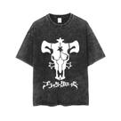 Camiseta Black Clovers, roupa de rua, moda, manga curta, top An