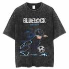 Camiseta Blue Locks, streetwear, moda, manga curta, anime