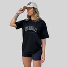 Camiseta Blusa Algodão Manga Curta Fio Penteado 30.1 Estampada Los Angeles California Modinha Gringa Blogueirinha
