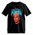 Camiseta Blusa Cantora Lady Gaga Pop Estampa Estilo Halftone