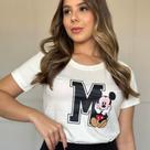 Camiseta Blusa Feminina M Mickey T -Shirt Moda Beleza 100% Algodão Envio Imediato P AO G2