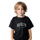 Camiseta Blusa Manga Curta Infantil Juvenil Menino Oversized Preta Brooklyn