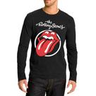 Camiseta blusa manga longa Rolling Stones logo retrô Camiseta blusa manga longa Rolling Stones logo retrô