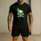 Camiseta Blusa Masculina Ref 260 Academia Treino Caveira Verde Tecido Algodão 30.1 Gola Redonda Camiseta Blusa Masculina Ref 260 Academia Treino Caveira Verde Tecido Algodão 30.1 Gola Redonda