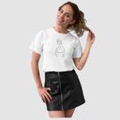 Camiseta Blusinha Feminina 100% Algodão Mão Coreana Coração Dorama