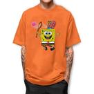 Camiseta BOB ESPONJA AGUA VIVA Camisa Básica 100% Algodão Premium