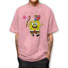 Camiseta BOB ESPONJA AGUA VIVA Camisa Básica 100% Algodão Premium