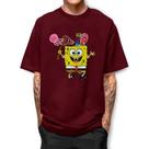 Camiseta BOB ESPONJA AGUA VIVA Camisa Básica 100% Algodão Premium
