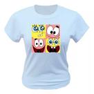Camiseta Bob Esponja e Patrick - Estampa Faces-C