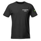Camiseta Bombeiro Civil Emergência Bombeiro Preto Bordado Camiseta Bombeiro Civil Emergência Bombeiro Preto Bordado