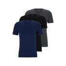Camiseta BOSS, pacote com 3 camisetas de algodão com gola redonda para homens