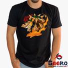 Camiseta Bowser 100% Algodão Mario Bros Geeko