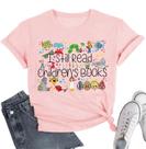 Camiseta BQG Book Shirts para mulheres Lendo Camiseta para professores