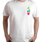 Camiseta Branca Adulto Surf Prancha Verão Poliéster Premium Mod. 14