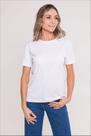 Camiseta Branca Decote Redondo Em Algodão Penteado Sustentável